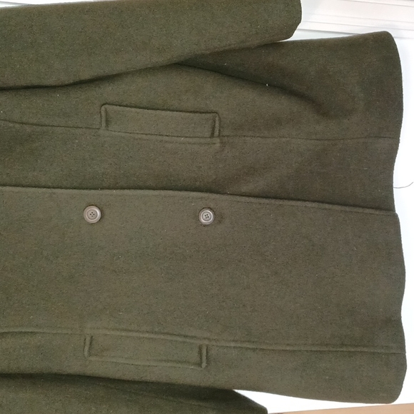 L.L.Bean Classic Lambswool Polo Coat, Three-Quarter Green Women Size 20 Petite - Picture 4 of 16